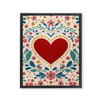 Folkloric heart Framed Canvas Print Gallery Image 8