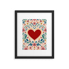Folkloric heart Framed Art Print Gallery Image 6