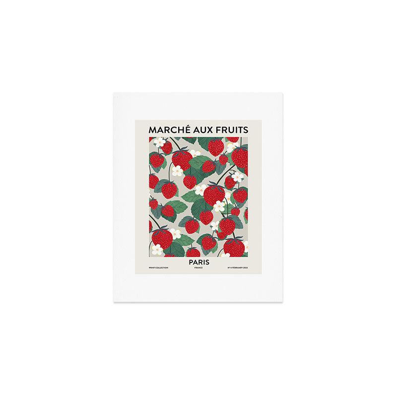 Fruit market Paris retro inspiration Art Print Gallery Image 1