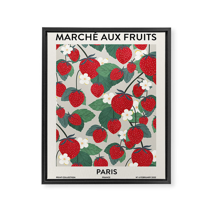 Fruit market Paris retro inspiration Framed Canvas Print Gallery Image 1