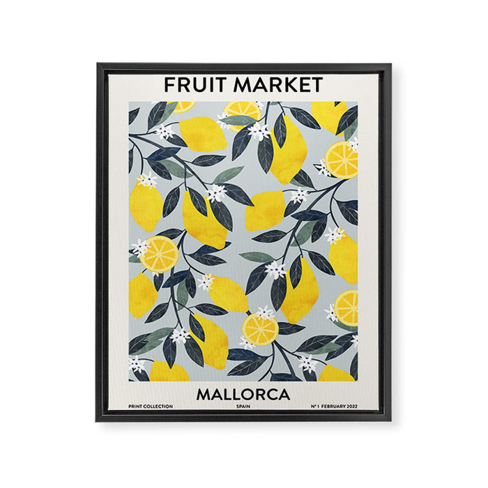 Fruit market retro Mallorca inspiration Framed Canvas Print Gallery Image 1