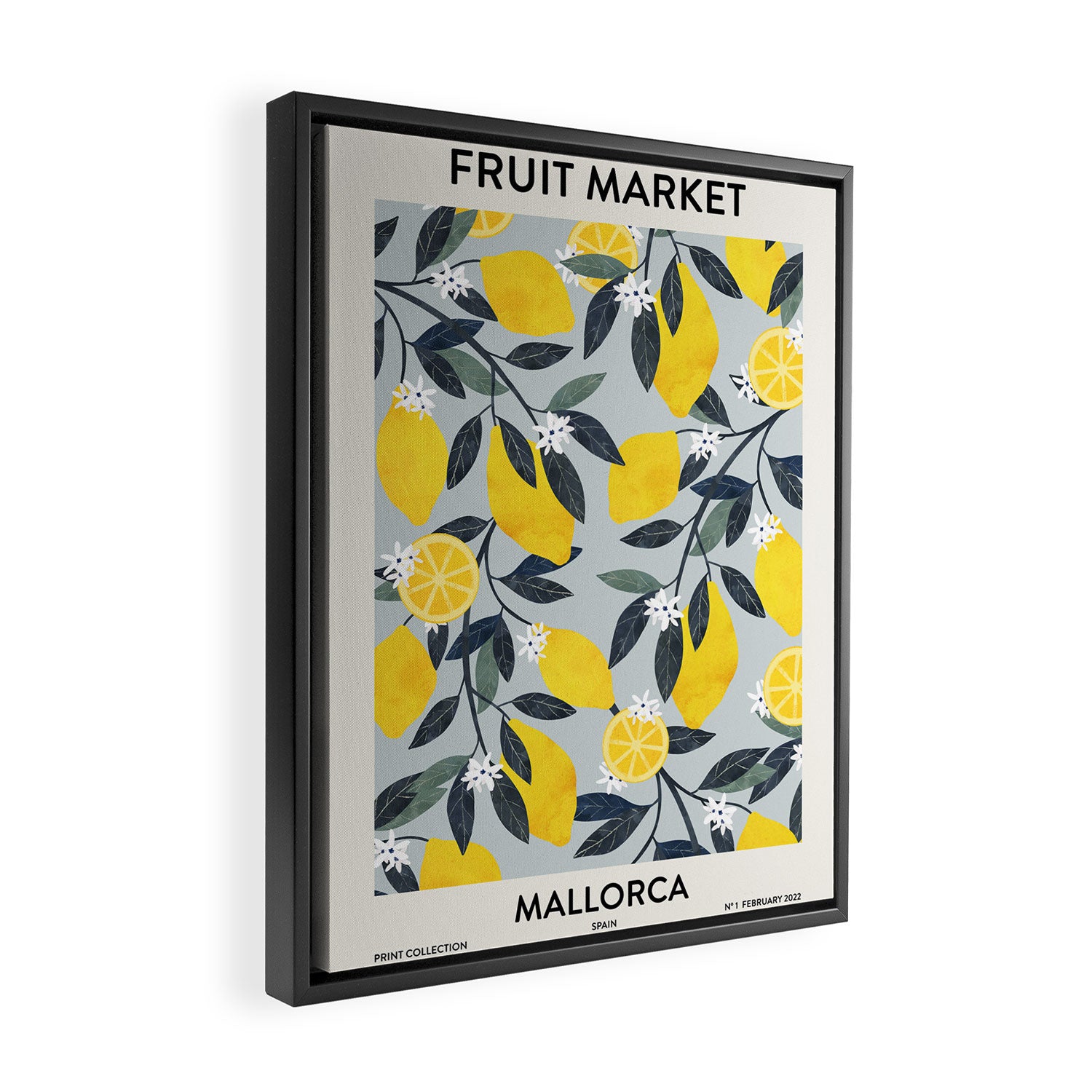 Fruit market retro Mallorca inspiration Framed Canvas Print Gallery Image 2