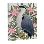 Gray heron and oleander plant - Canvas Print Gallery Image 6