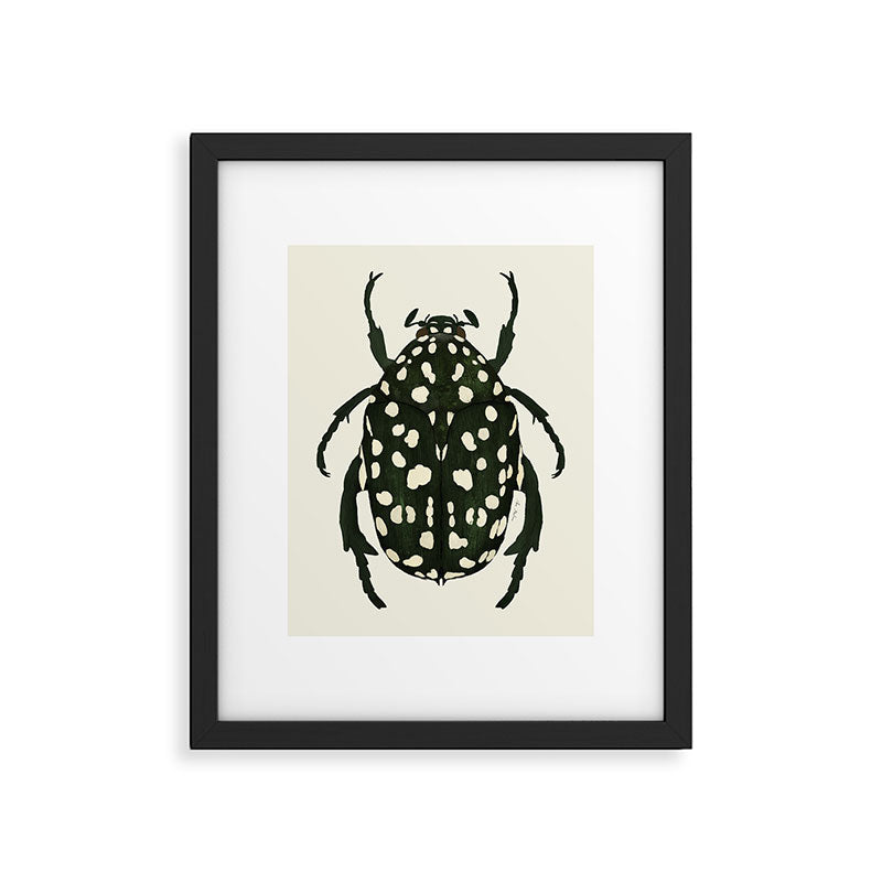 green beetle insect Framed Art Print Gallery Image 5