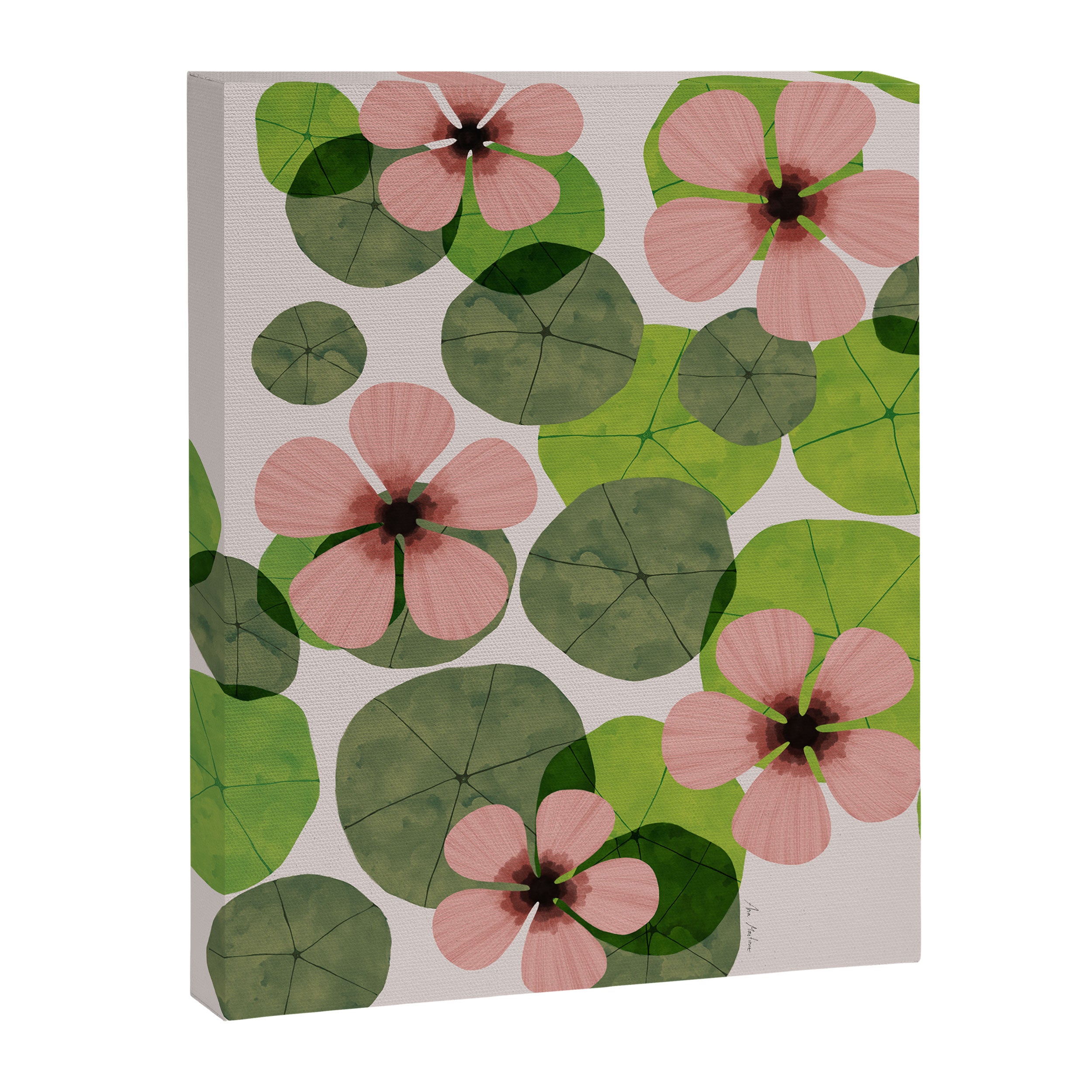 Green water lilies Canvas Print Gallery Image 6