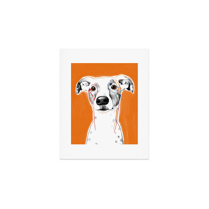 Greyhound dog portrait Art Print Gallery Image 1