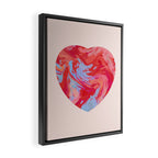 Heart and love retro psychedelic, valentine's day Framed Canvas Print Gallery Image 2