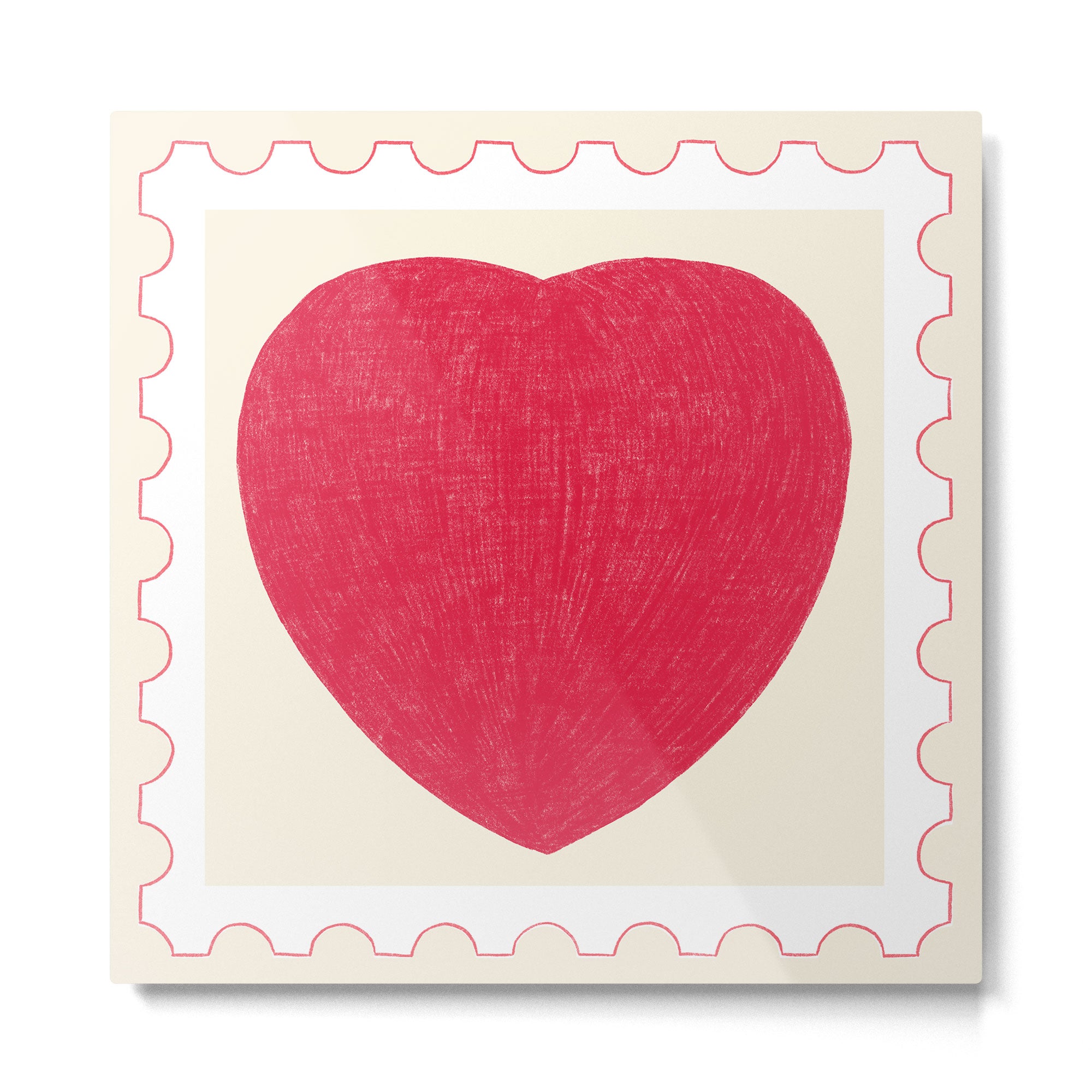 Heart and love stamp Metal Print Gallery Image 2