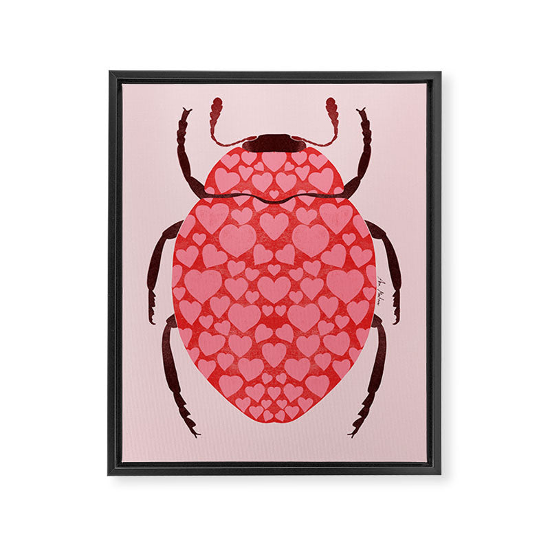 Hearts beetle Framed Canvas Print Gallery Image 6
