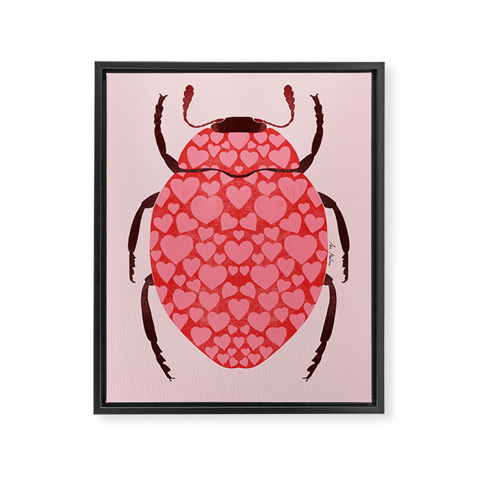 Hearts beetle Framed Canvas Print Gallery Image 1