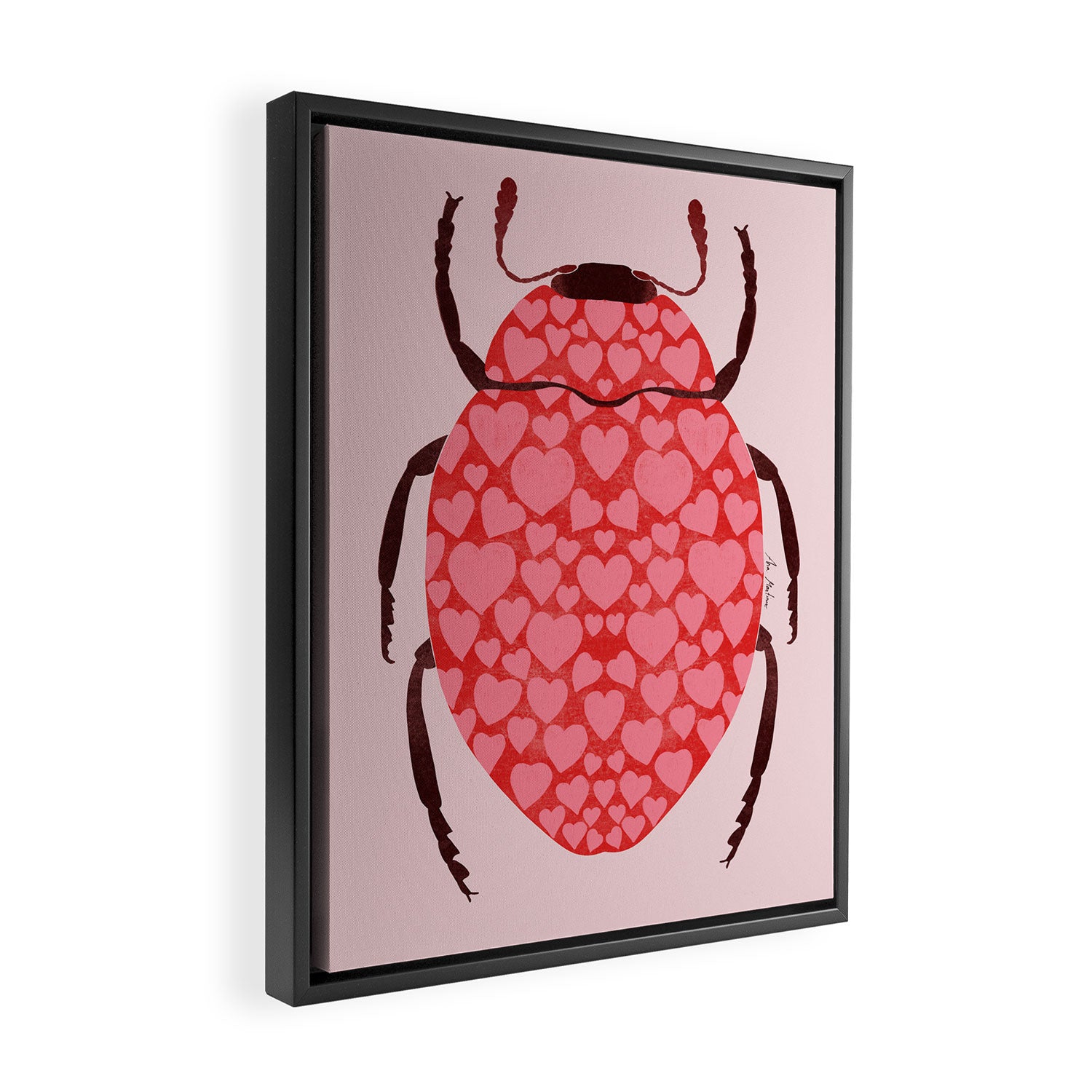 Hearts beetle Framed Canvas Print Gallery Image 2