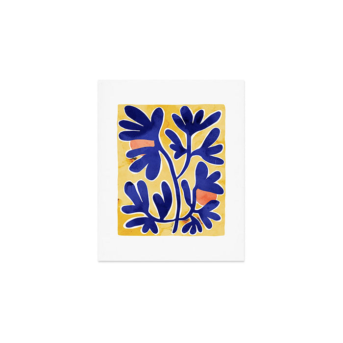 Inspiration Matisse blue leaves Art Print Gallery Image 1