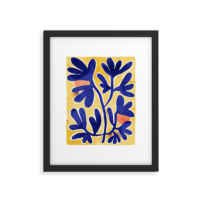 Inspiration Matisse blue leaves Framed Art Print Gallery Image 5