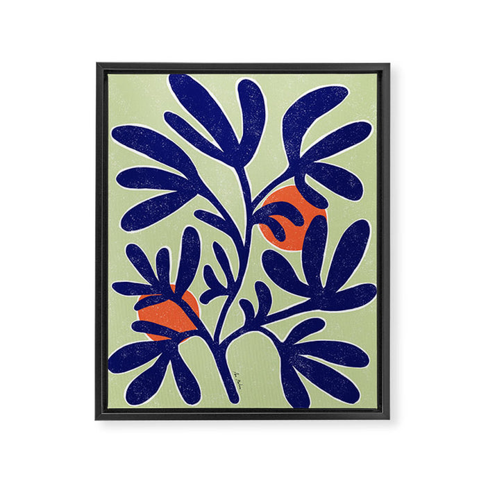 Inspiration Matisse leaves Framed Canvas Print Gallery Image 1