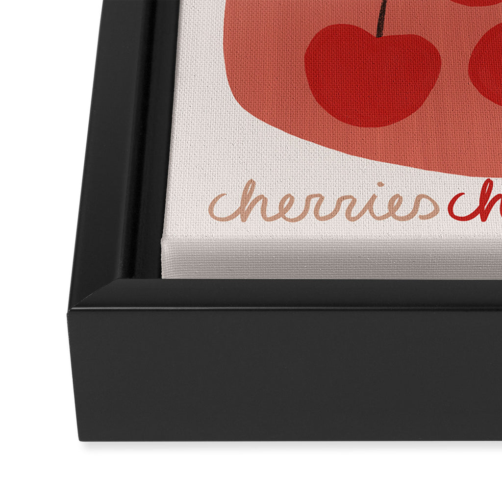 JAR OF CHERRIES Framed Canvas Print Gallery Image 3