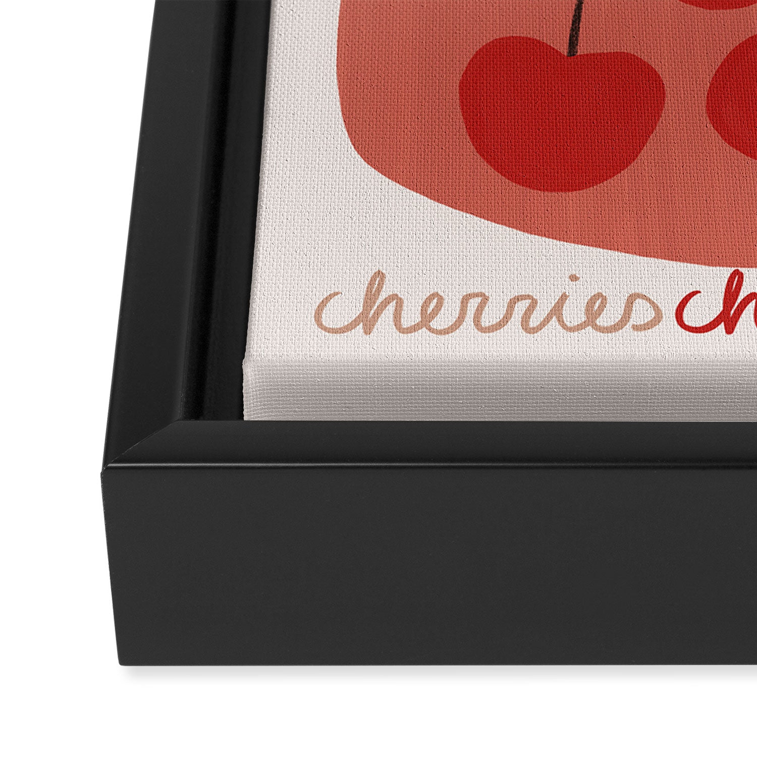 JAR OF CHERRIES Framed Canvas Print Gallery Image 3