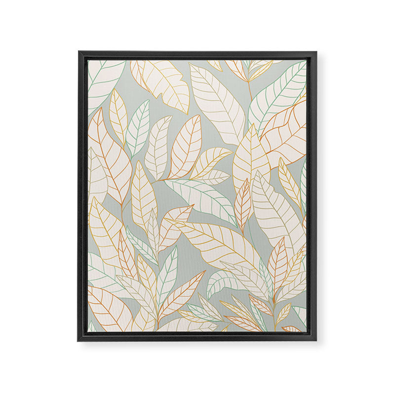 Leaves and lines I Framed Canvas Print Gallery Image 6