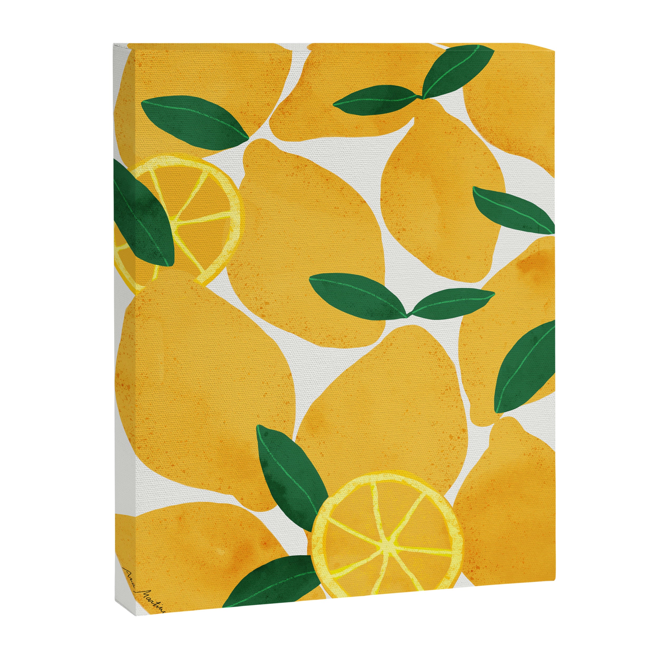 lemon mediterranean still life Canvas Print Gallery Image 6