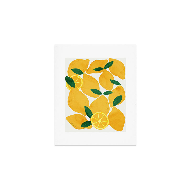 lemon mediterranean still life Art Print Gallery Image 1