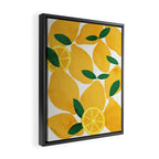 lemon mediterranean still life Framed Canvas Print Gallery Image 2