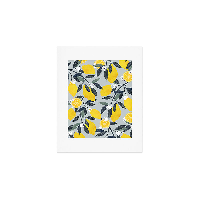 Lemons pattern Art Print Gallery Image 1