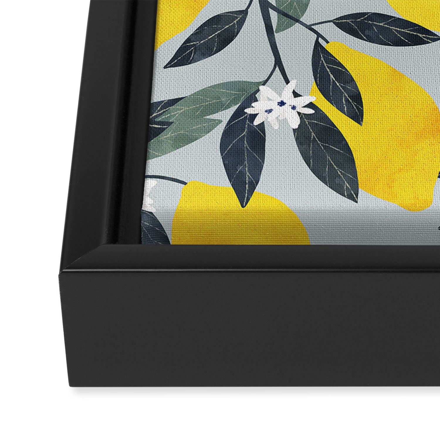 Lemons pattern Framed Canvas Print Gallery Image 3