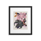 Lilies and butterflies insects Framed Art Print Gallery Image 5
