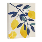 Mediterranean lemon branch pattern Canvas Print Gallery Image 6