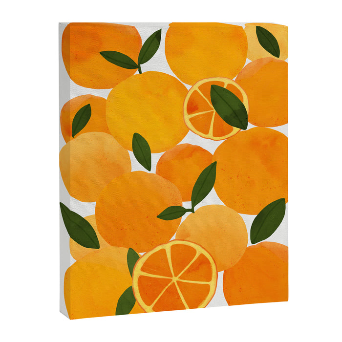 mediterranean oranges still life  Canvas Print Gallery Image 1