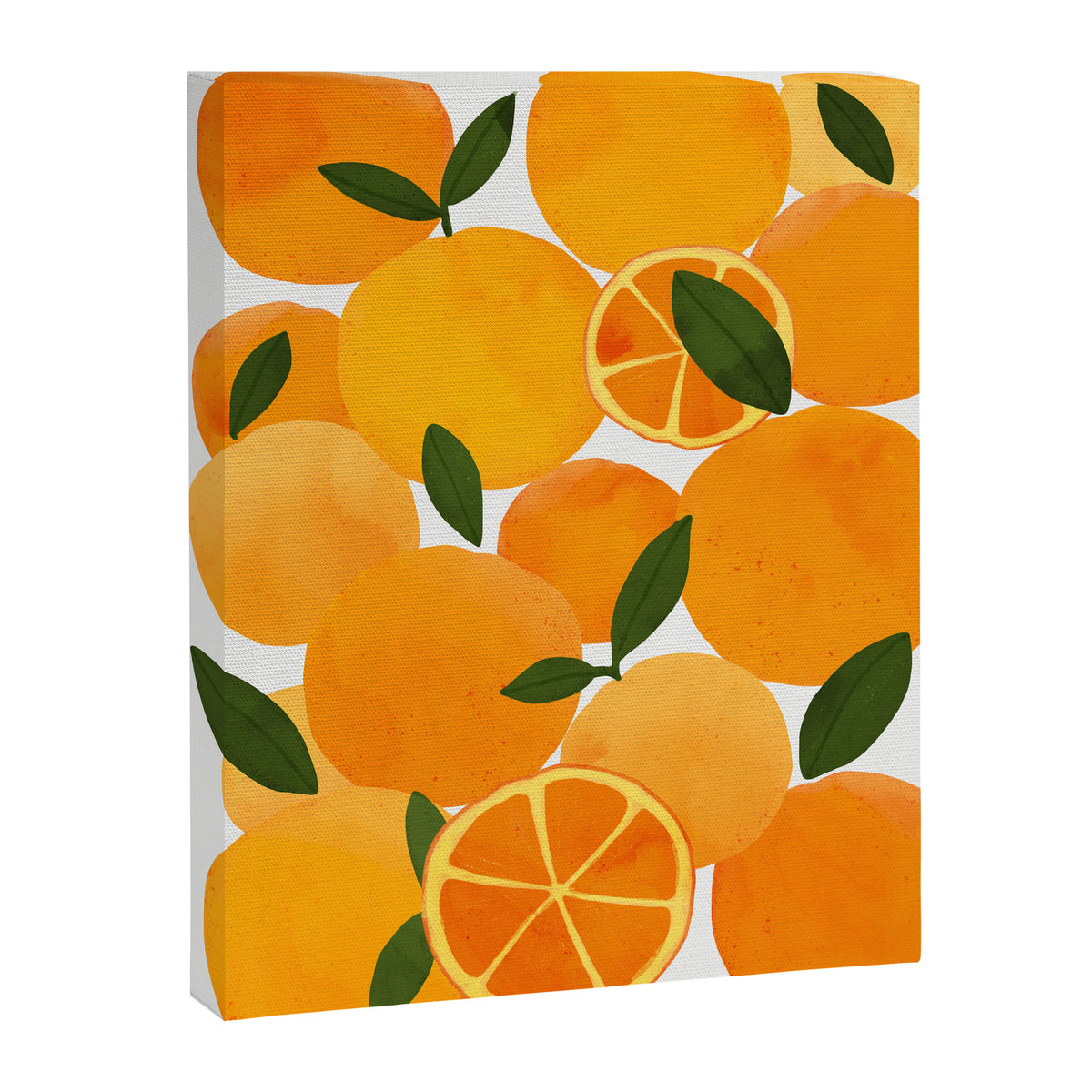 mediterranean oranges still life  Canvas Print Gallery Image 6