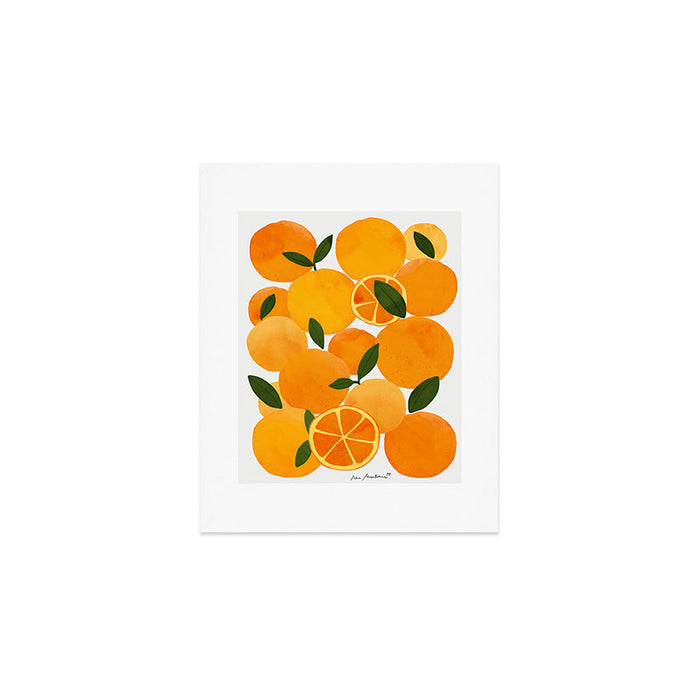 mediterranean oranges still life  Art Print Gallery Image 1