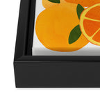 mediterranean oranges still life  Framed Canvas Print Gallery Image 3
