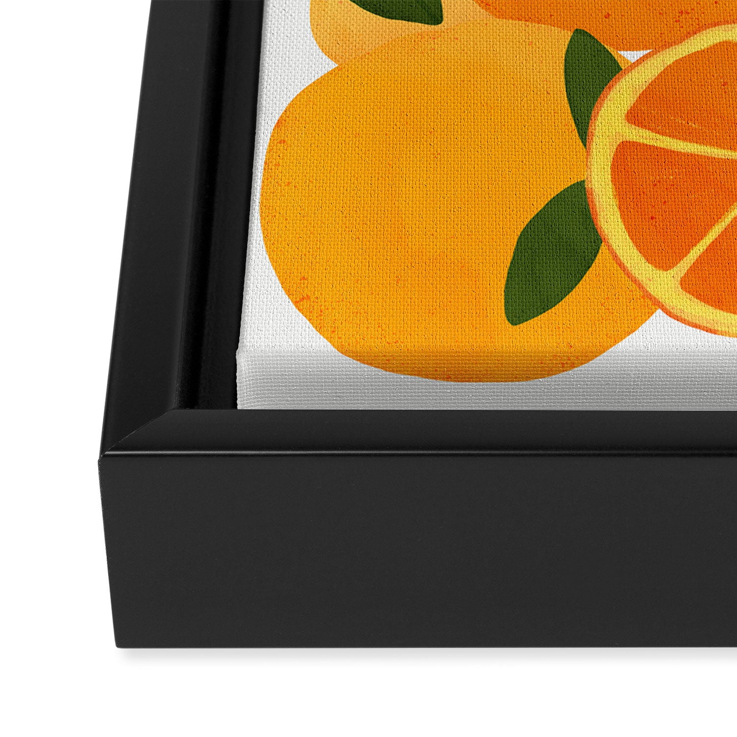 mediterranean oranges still life  Framed Canvas Print Gallery Image 3