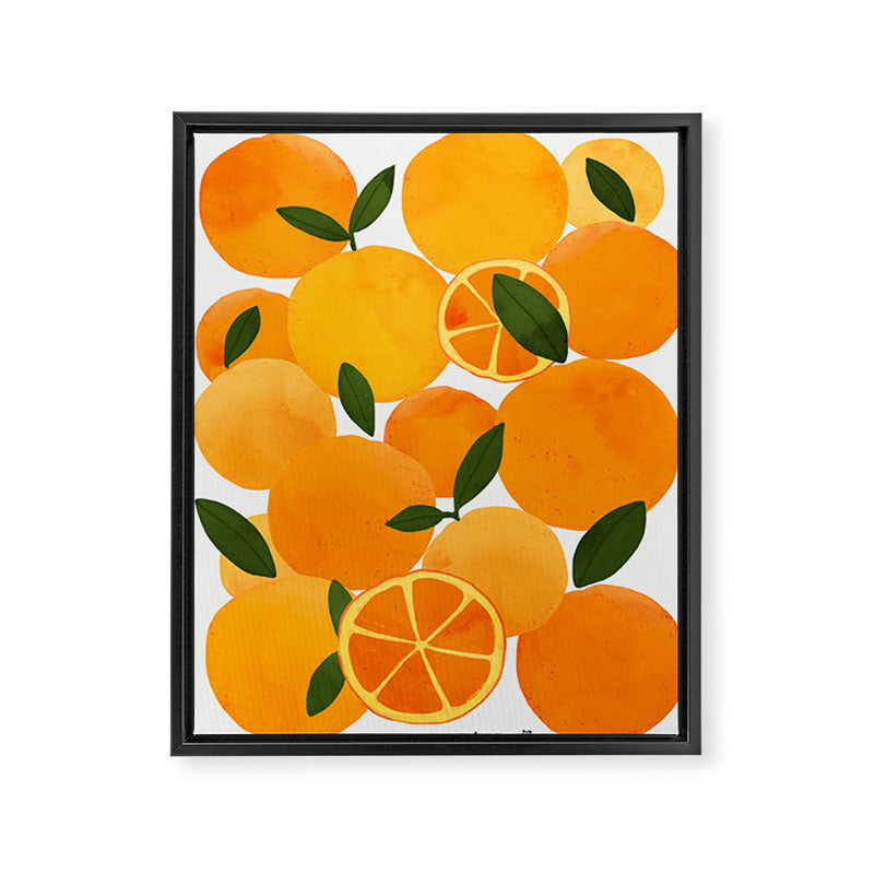 mediterranean oranges still life  Framed Canvas Print Gallery Image 6