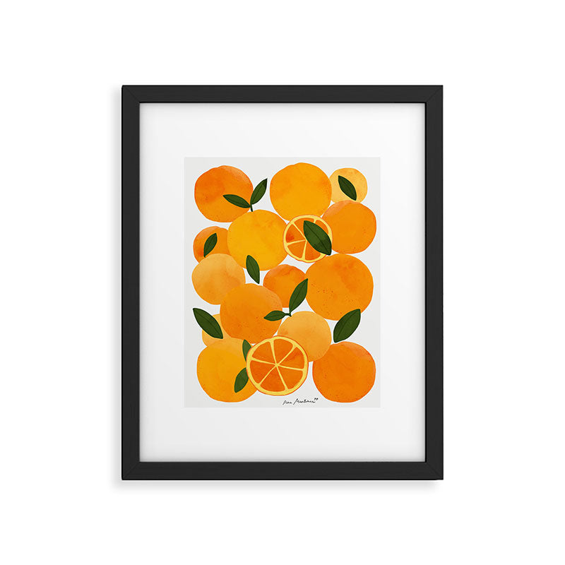mediterranean oranges still life  Framed Art Print Gallery Image 5