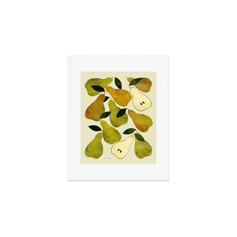 mediterranean pears watercolor Art Print Gallery Image 1