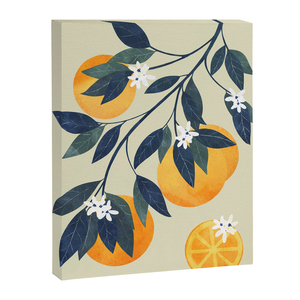 Oranges branch and flowers Canvas Print Gallery Image 6