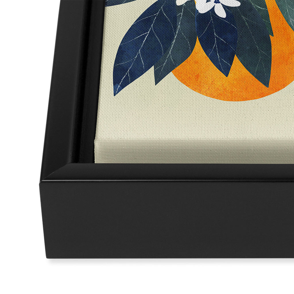 Oranges branch and flowers Framed Canvas Print Gallery Image 3