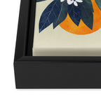 Oranges branch and flowers Framed Canvas Print Gallery Image 3