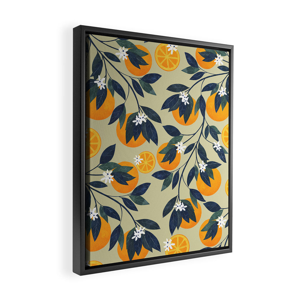 Oranges pattern Framed Canvas Print Gallery Image 2