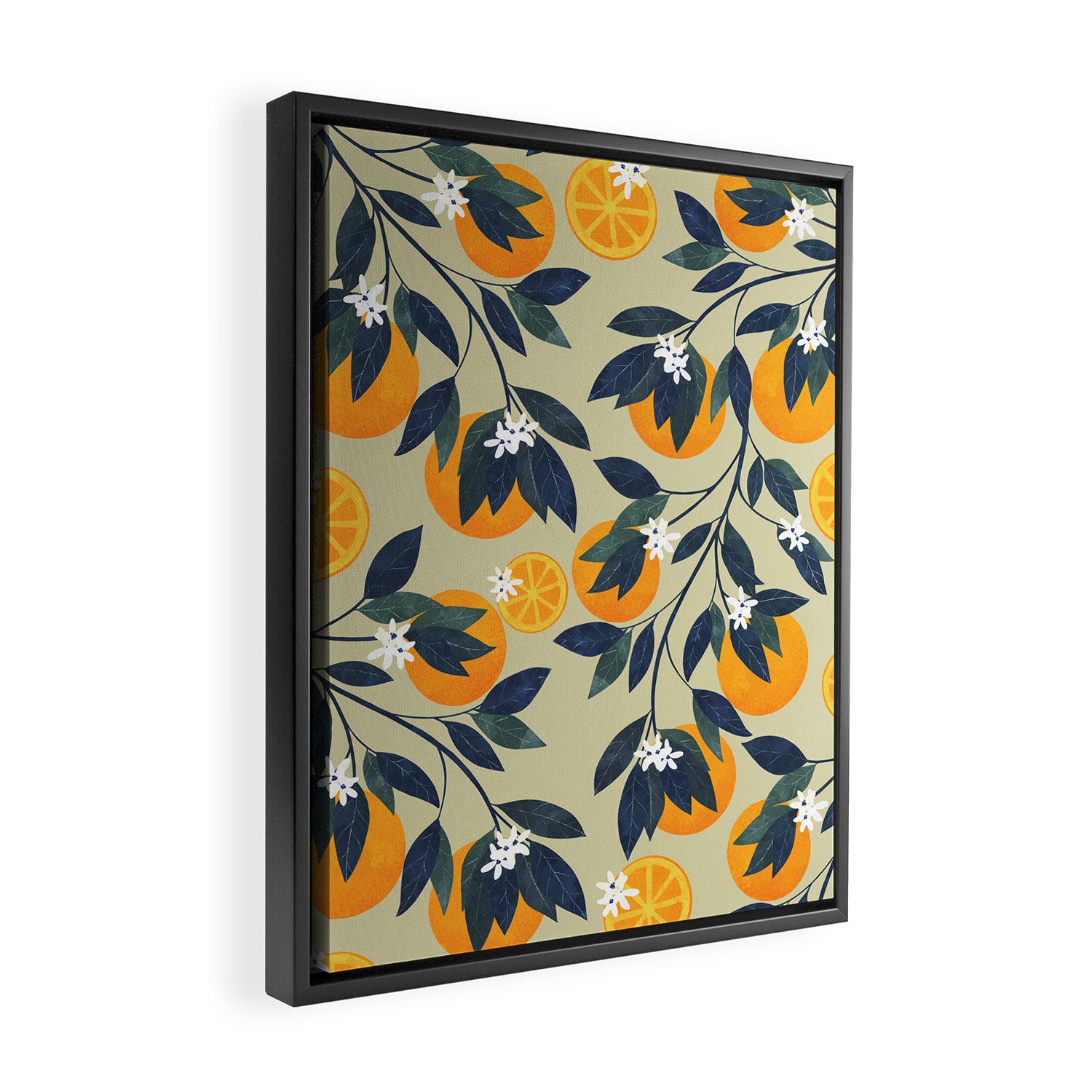 Oranges pattern Framed Canvas Print Gallery Image 2