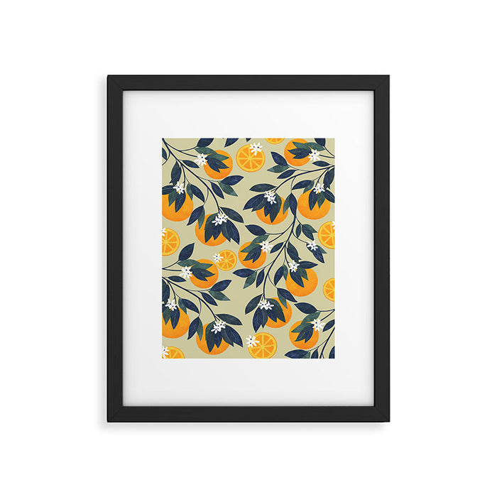 Oranges pattern Framed Art Print Gallery Image 1