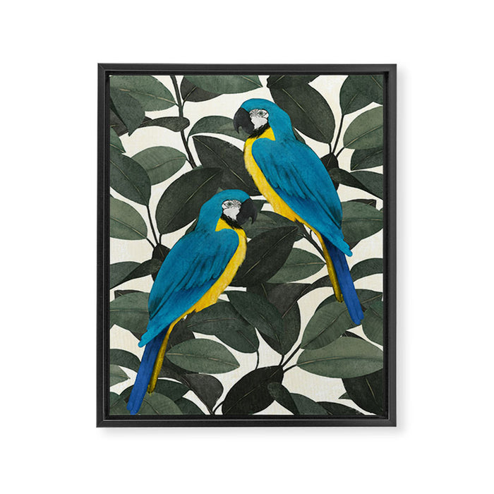 Parrots and jungle II Framed Canvas Print Gallery Image 1