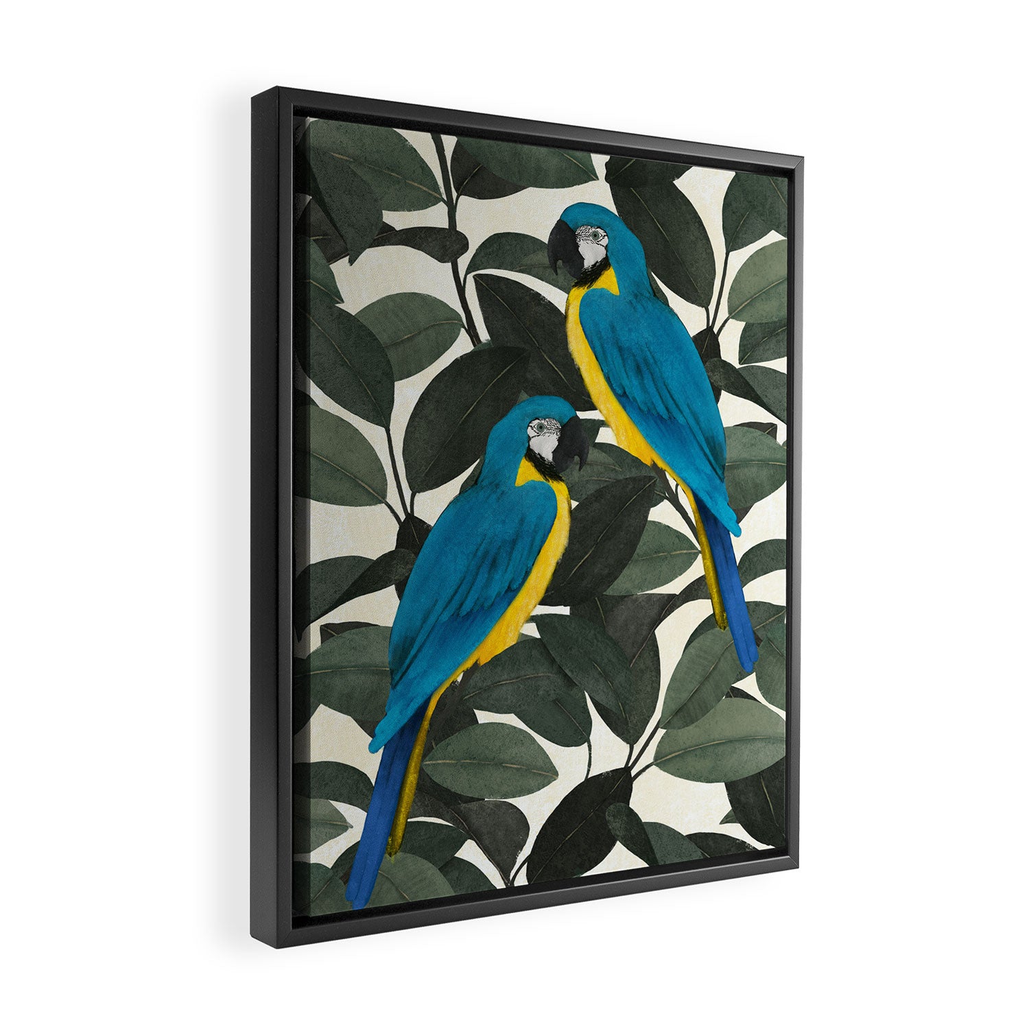 Parrots and jungle II Framed Canvas Print Gallery Image 2