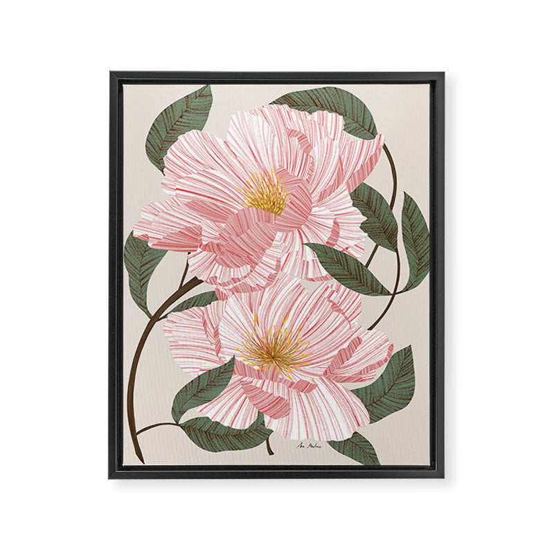 Peonies flowers I Framed Canvas Print Gallery Image 6