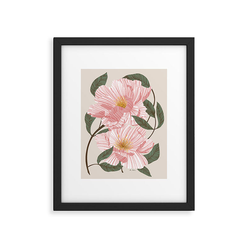 Peonies Flowers I Framed Art Print