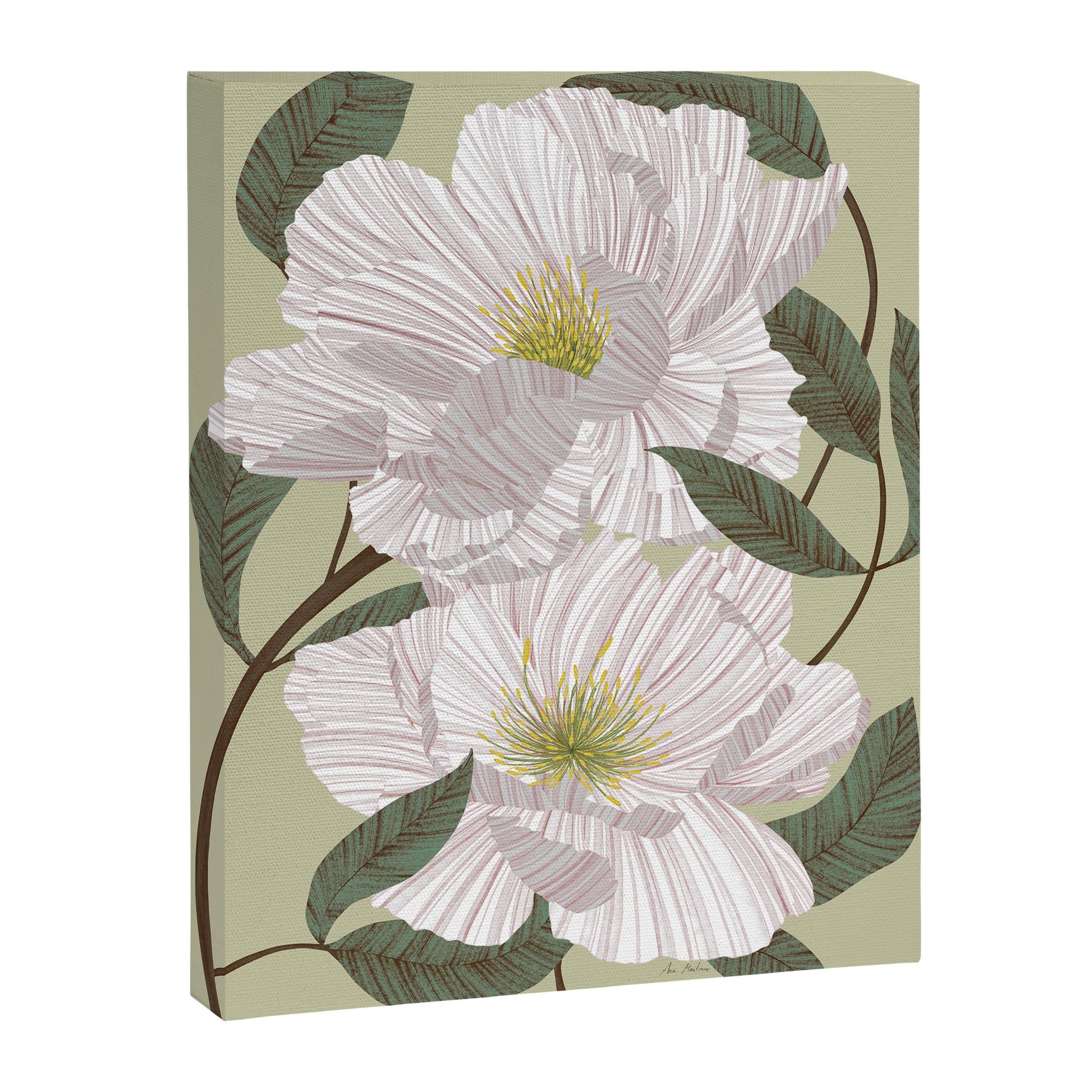 Peonies flowers II Canvas Print Gallery Image 6