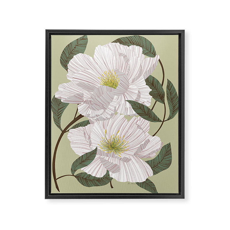 Peonies flowers II Framed Canvas Print Gallery Image 6