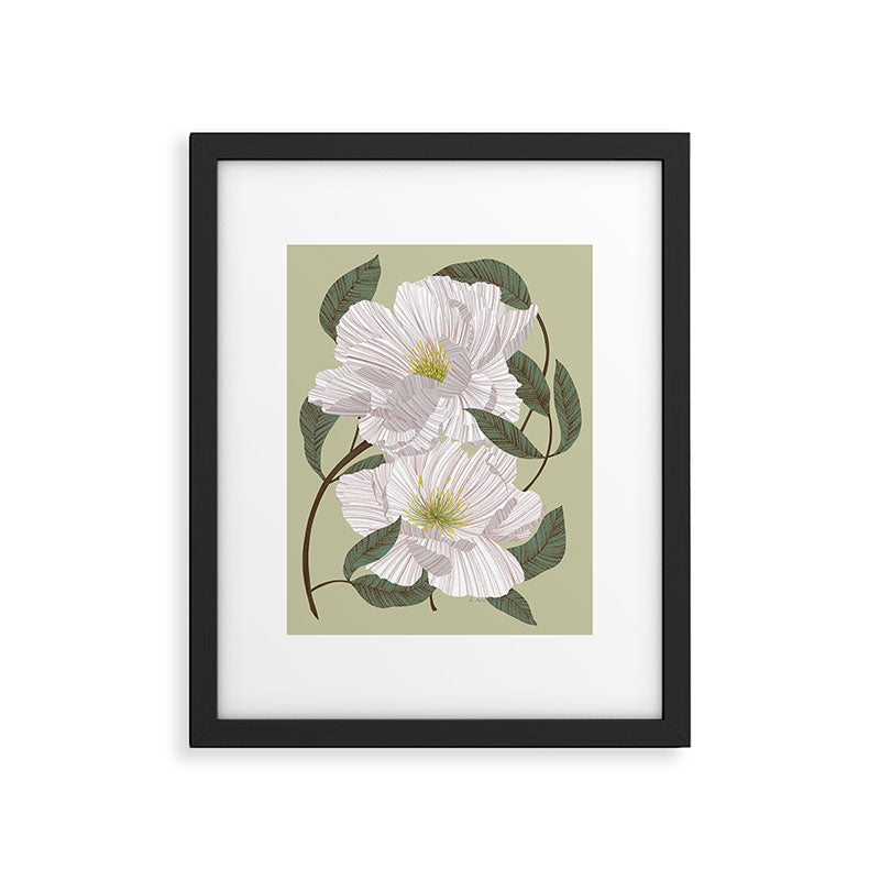 Peonies flowers II Framed Art Print Gallery Image 5