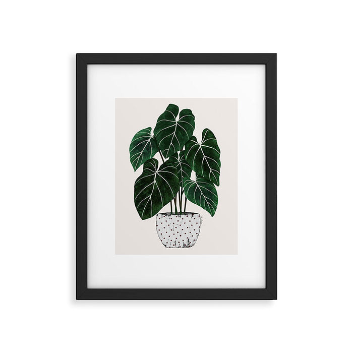 philodendron pot plant Framed Art Print Gallery Image 1